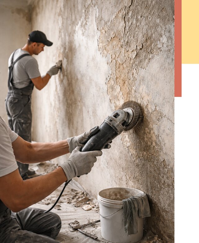 Снятие и удаление краски со стен в Комсомольске-на-Амуре от 2143 руб. — ОТДЕЛОЧНИК-Кмс