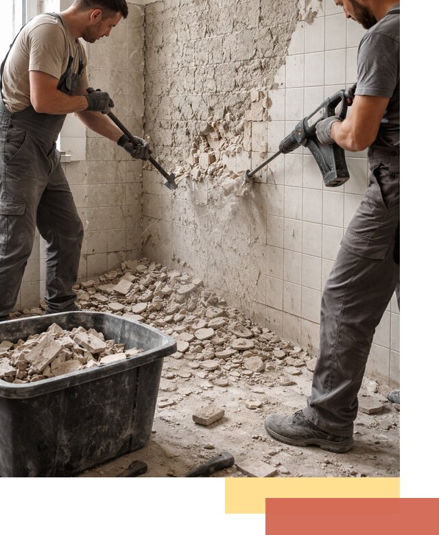 Демонтаж плитки со стен в Комсомольске-на-Амуре быстро и аккуратно