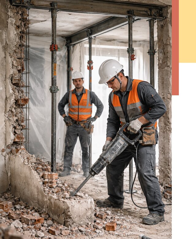 Снос несущих стен в Комсомольске-на-Амуре от 10459 руб. — демонтаж несущей стены под ключ | ОТДЕЛОЧНИК-Кмс