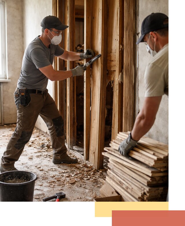 Демонтаж деревянных перегородок в Комсомольске-на-Амуре быстро и аккуратно