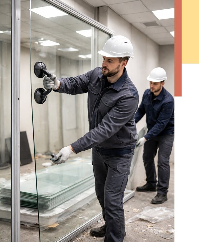 Демонтаж стеклянных перегородок в Комсомольске-на-Амуре от 3265 руб. — быстро и недорого | ОТДЕЛОЧНИК-Кмс