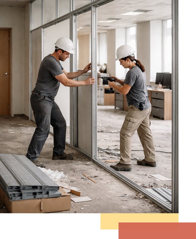 Демонтаж алюминиевых перегородок в Комсомольске-на-Амуре быстро и аккуратно