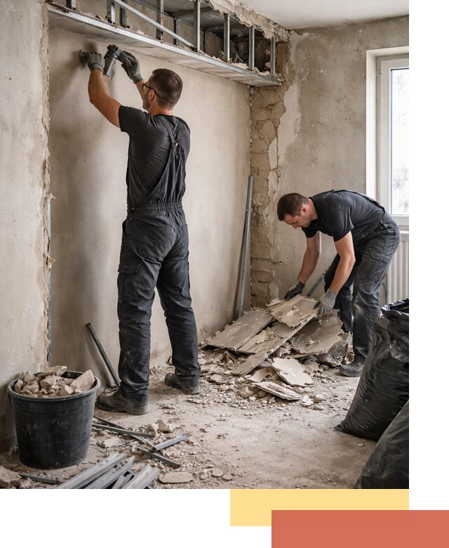 Демонтаж короба из гипсокартона в Комсомольске-на-Амуре быстро и аккуратно