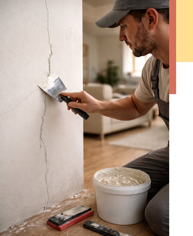 Заделка трещин и сколов в Комсомольске-на-Амуре от 2500 руб. — быстро и недорого | ОТДЕЛОЧНИК-Кмс