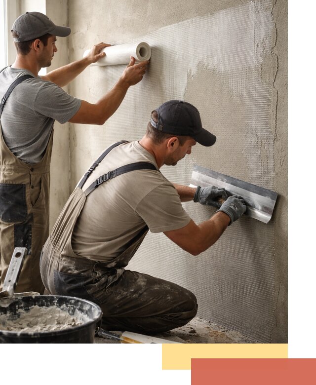 Армирование стен стеклосеткой в Комсомольске-на-Амуре для прочной отделки