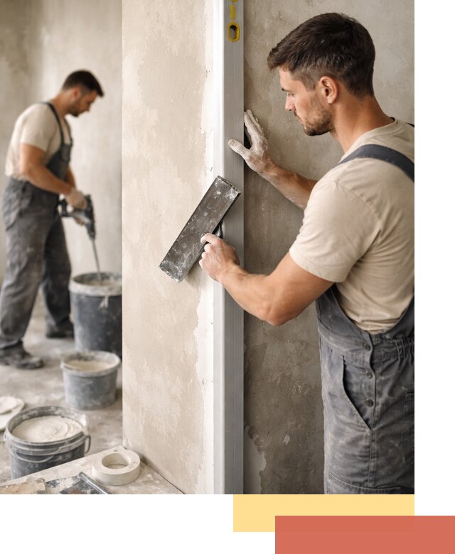 Выведение углов стен в Комсомольске-на-Амуре: монтаж и оштукатуривание