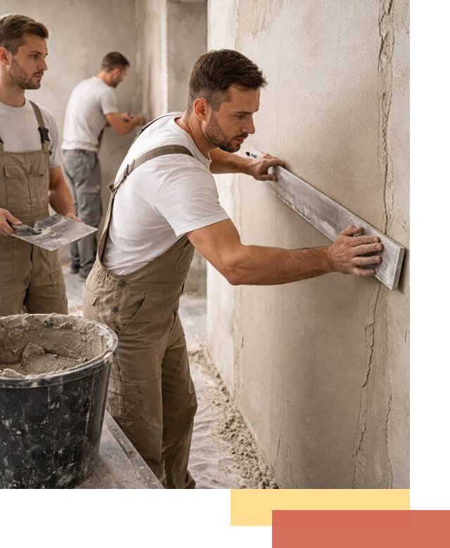 Штукатурка стен без маяков в Комсомольске-на-Амуре быстро и качественно