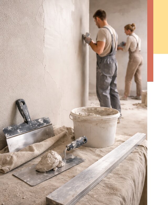 Штукатурка стен гипсовая в Комсомольске-на-Амуре от 4592 руб/м2 — быстро и недорого | ОТДЕЛОЧНИК-Кмс