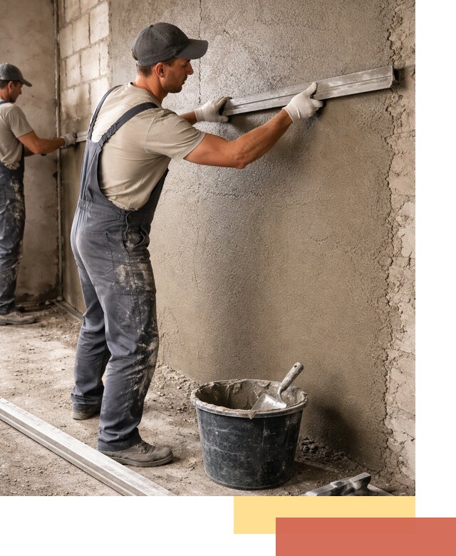Штукатурка стен цементно-песчаная в Комсомольске-на-Амуре профессионально