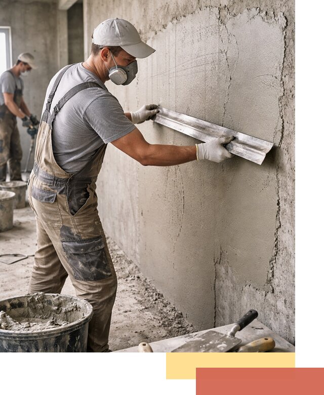 Штукатурка бетонных стен в Комсомольске-на-Амуре качественно и долговечно