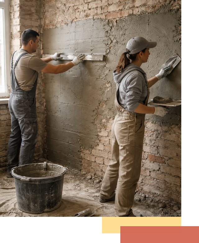 Штукатурка кирпичных стен в Комсомольске-на-Амуре — качественно и надежно