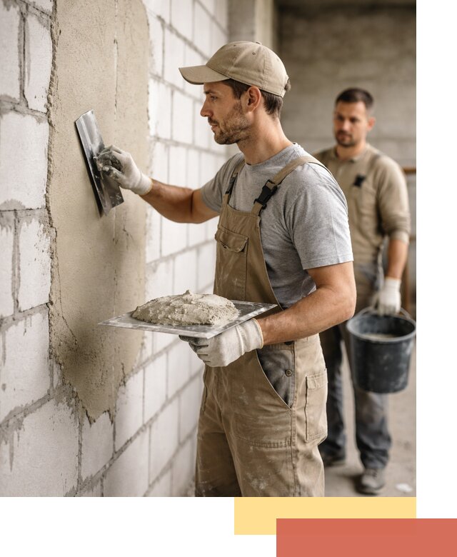 Штукатурка стен из газобетона в Комсомольске-на-Амуре под ключ