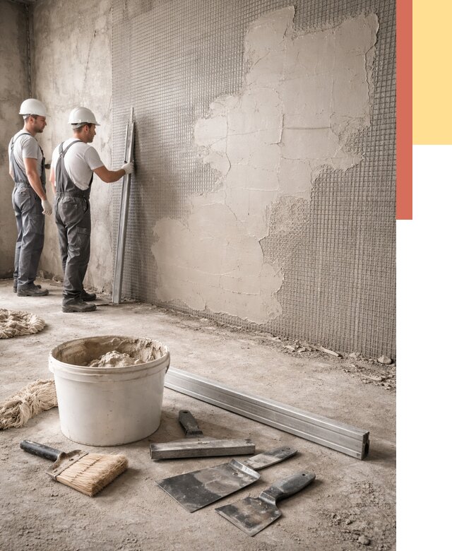 Штукатурка стен по сетке в Комсомольске-на-Амуре от 5612 руб./м2 — быстро и недорого | ОТДЕЛОЧНИК-Кмс