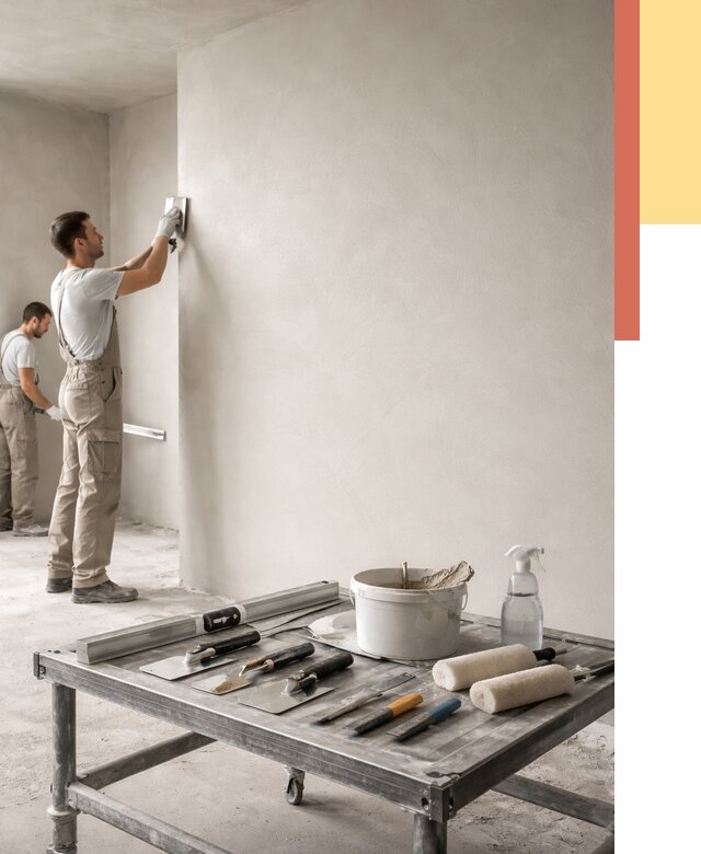 Штукатурка стен под покраску в Комсомольске-на-Амуре от 4592 руб./м² — качественно и недорого | ОТДЕЛОЧНИК-Кмс