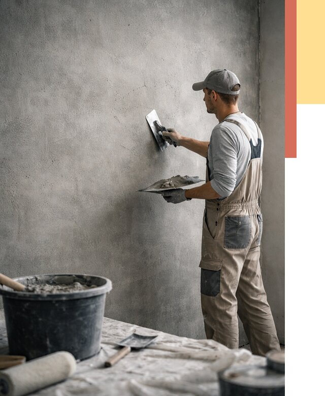 Декоративная штукатурка под бетон в Комсомольске-на-Амуре от 2551 руб./м² — нанесение под ключ | ОТДЕЛОЧНИК-Кмс