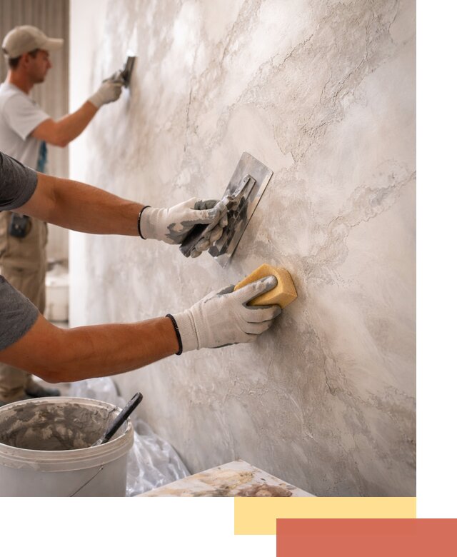 Декоративная штукатурка под мрамор в Комсомольске-на-Амуре для стен и потолков