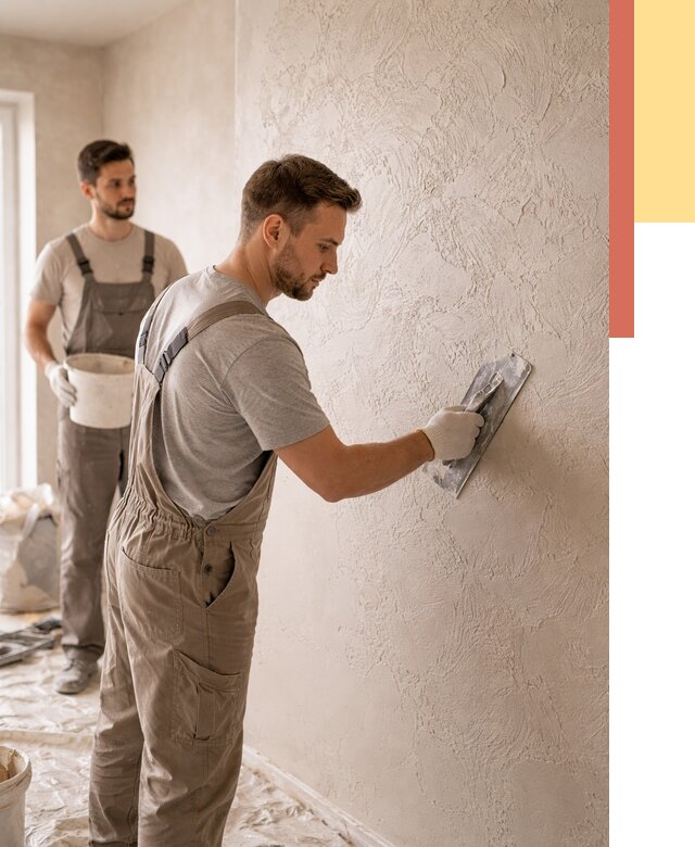 Фактурная штукатурка стен в Комсомольске-на-Амуре от 4286 руб./м² — заказать под ключ | ОТДЕЛОЧНИК-Кмс