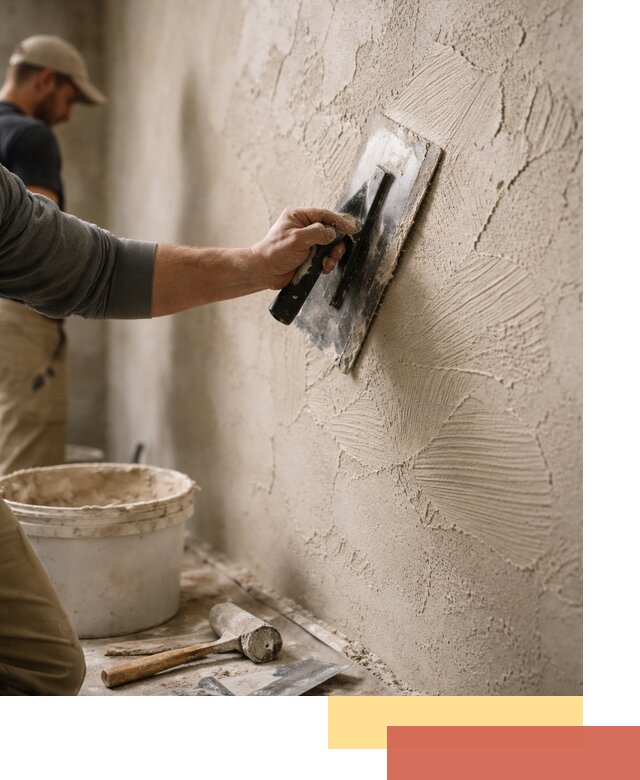 Фактурная штукатурка стен в Комсомольске-на-Амуре — монтаж, отделка, реставрация