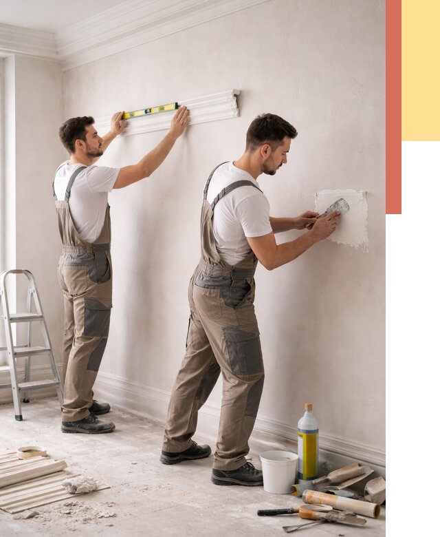 Монтаж лепнины на стены в Комсомольске-на-Амуре от 4592 руб. — недорого, быстро | ОТДЕЛОЧНИК-Кмс