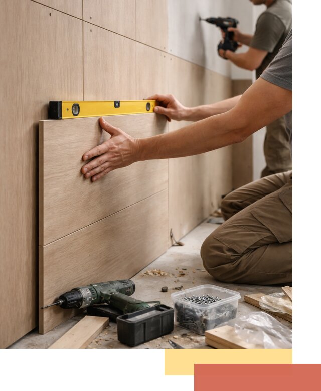 Профессиональный монтаж МДФ панелей на стены в Комсомольске-на-Амуре