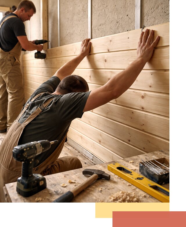 Монтаж деревянной вагонки на стены в Комсомольске-на-Амуре быстро и качественно