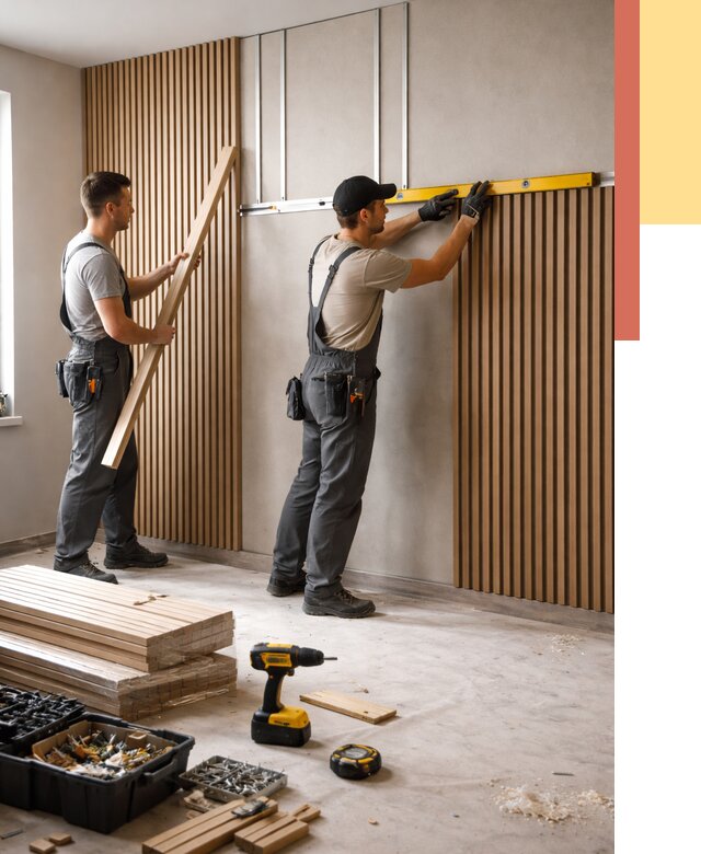 Монтаж реечных панелей на стены в Комсомольске-на-Амуре от 1224 руб. — быстро и недорого | ОТДЕЛОЧНИК-Кмс