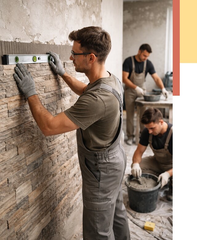 Монтаж искусственного камня в Комсомольске-на-Амуре от 4592 руб. под ключ | ОТДЕЛОЧНИК-Кмс