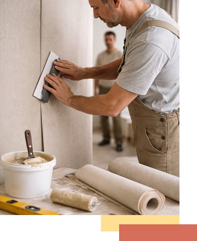 Поклейка текстильных обоев в Комсомольске-на-Амуре профессионально и аккуратно