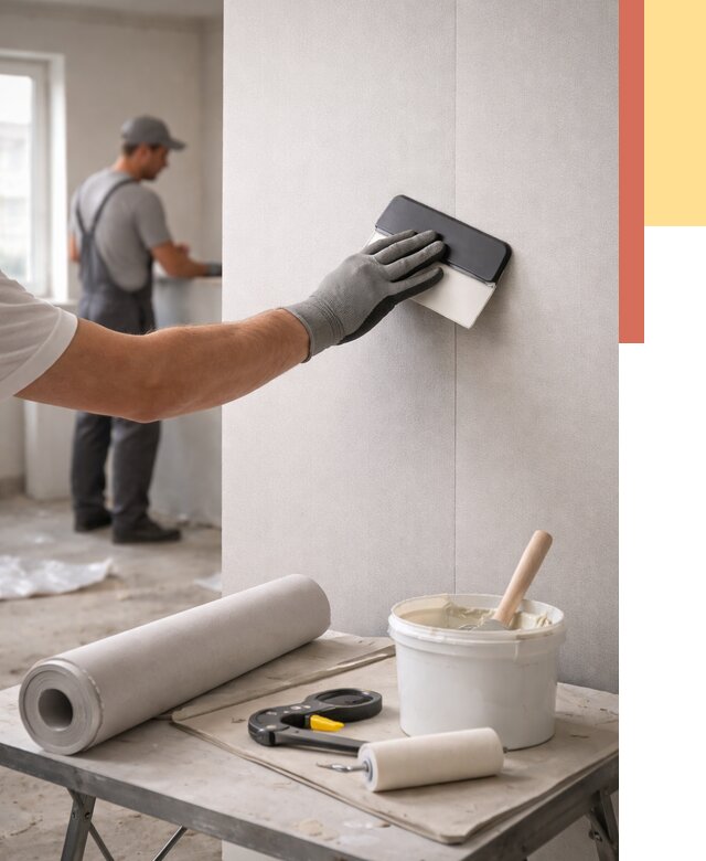 Поклейка обоев под покраску в Комсомольске-на-Амуре от 3571 руб. за м2 | ОТДЕЛОЧНИК-Кмс