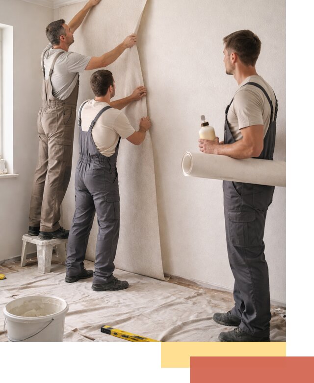 Оклейка стен обоями в Комсомольске-на-Амуре — качественно и профессионально