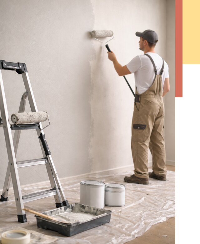 Покраска стен латексной краской в Комсомольске-на-Амуре от 4592 руб. за м2 | ОТДЕЛОЧНИК-Кмс