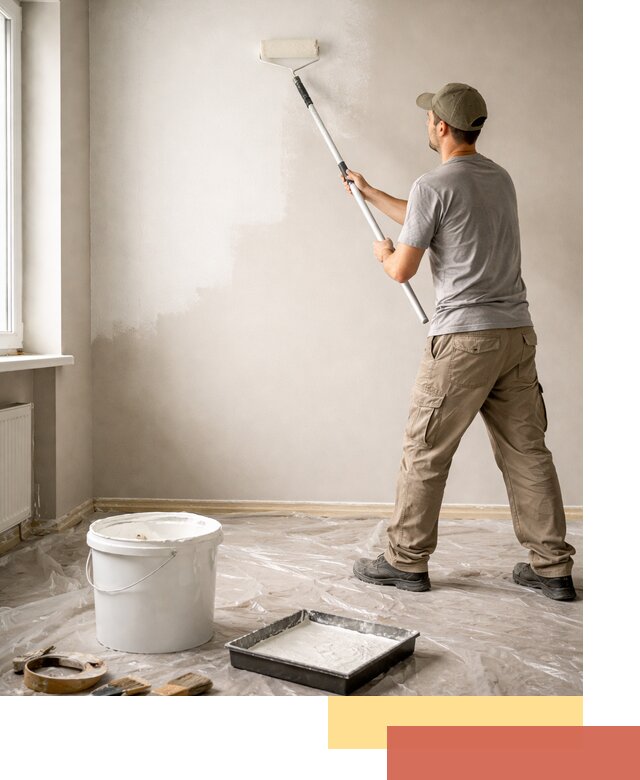 Покраска стен латексной краской в Комсомольске-на-Амуре качественно и быстро