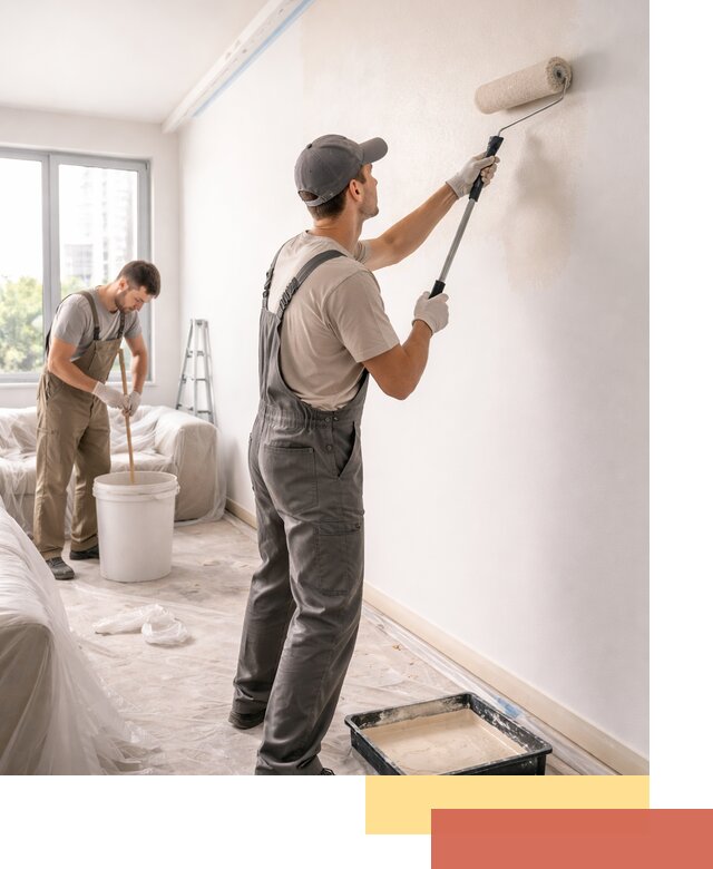 Покраска стен в офисе в Комсомольске-на-Амуре — быстрый и качественный ремонт