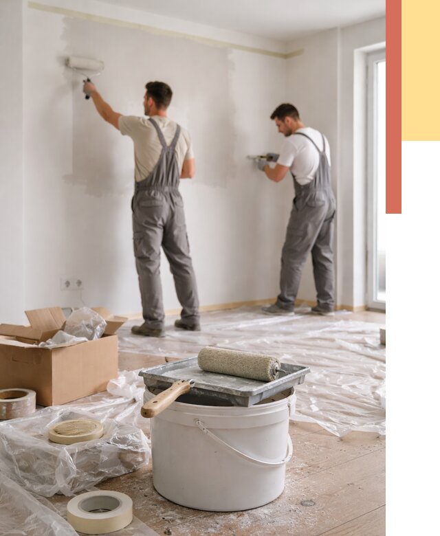 Покраска стен в квартире в Комсомольске-на-Амуре от 2551 руб/м2 — быстро и недорого | ОТДЕЛОЧНИК-Кмс