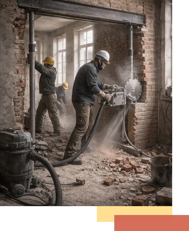 Прорезка проема в стене под дверной или оконный проем в Комсомольске-на-Амуре