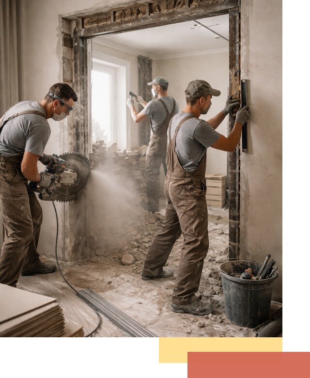 Расширение дверного проема под установку новой двери в Комсомольске-на-Амуре