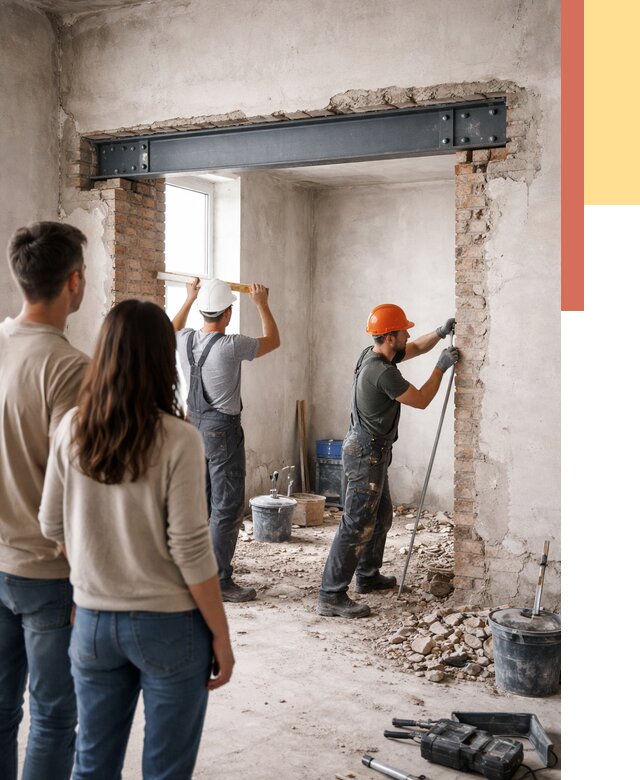 Усиление проема в стене в Комсомольске-на-Амуре от 9694 руб. — усиление дверного проема металлоконструкцией | ОТДЕЛОЧНИК-Кмс