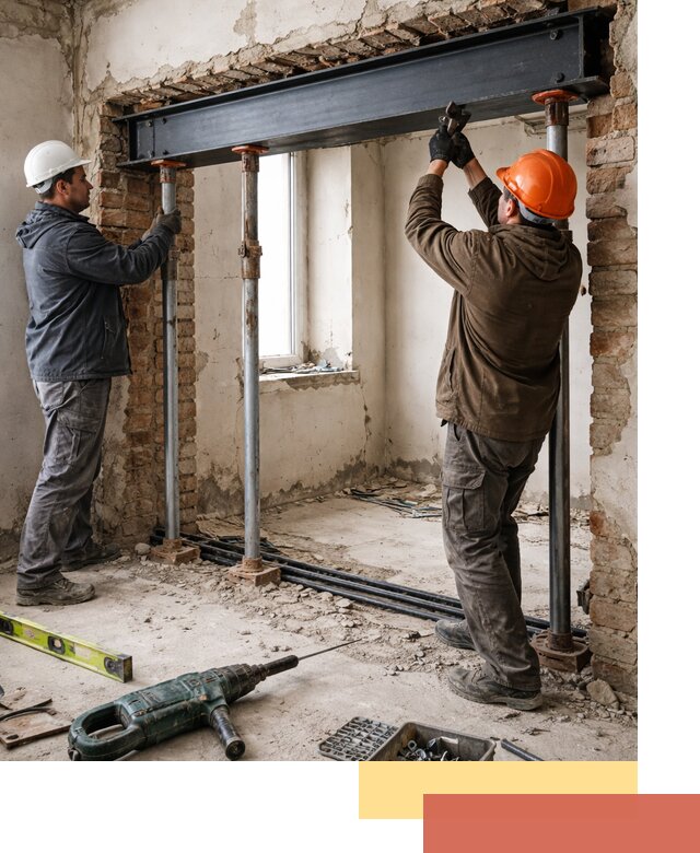 Усиление проема в стене в Комсомольске-на-Амуре для расширения и безопасности