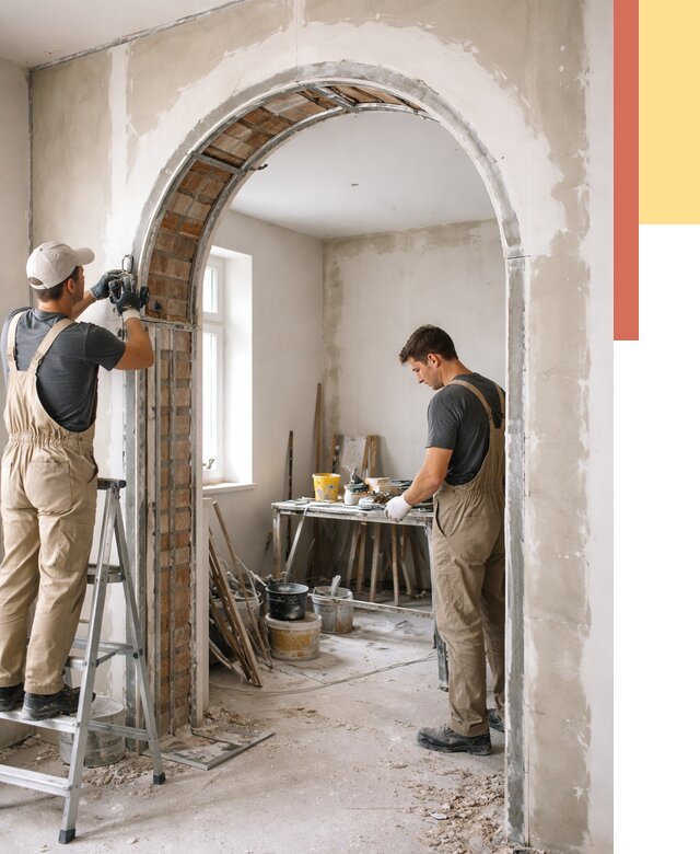 Устройство арочного проема в Комсомольске-на-Амуре от 9694 руб. под ключ — быстро и недорого | ОТДЕЛОЧНИК-Кмс