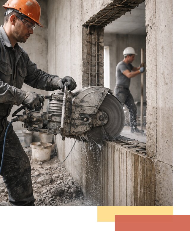 Алмазная резка проемов в Комсомольске-на-Амуре быстро и точно