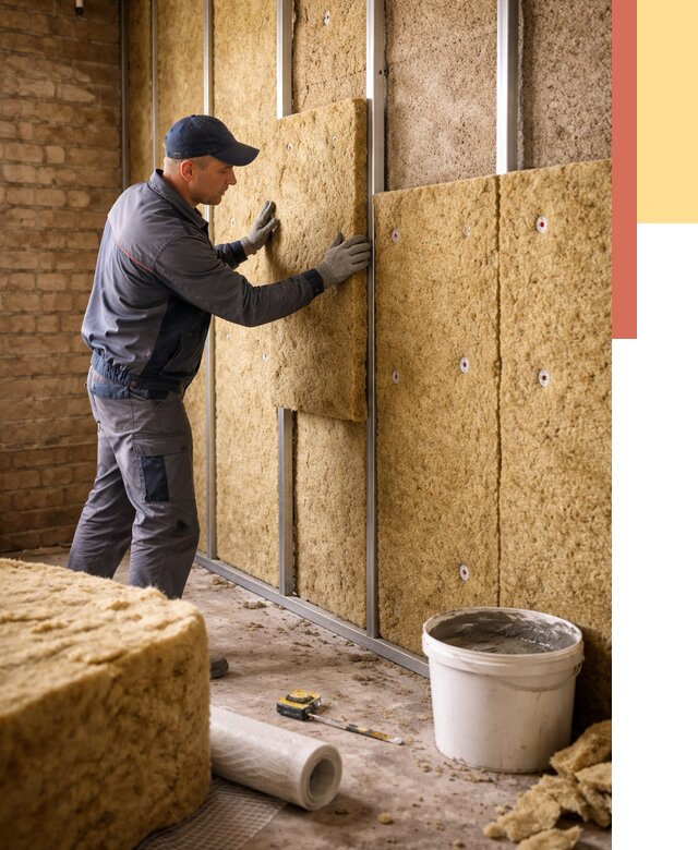 Утепление стен минватой в Комсомольске-на-Амуре от 1378 руб./м2 — недорого и быстро | ОТДЕЛОЧНИК-Кмс