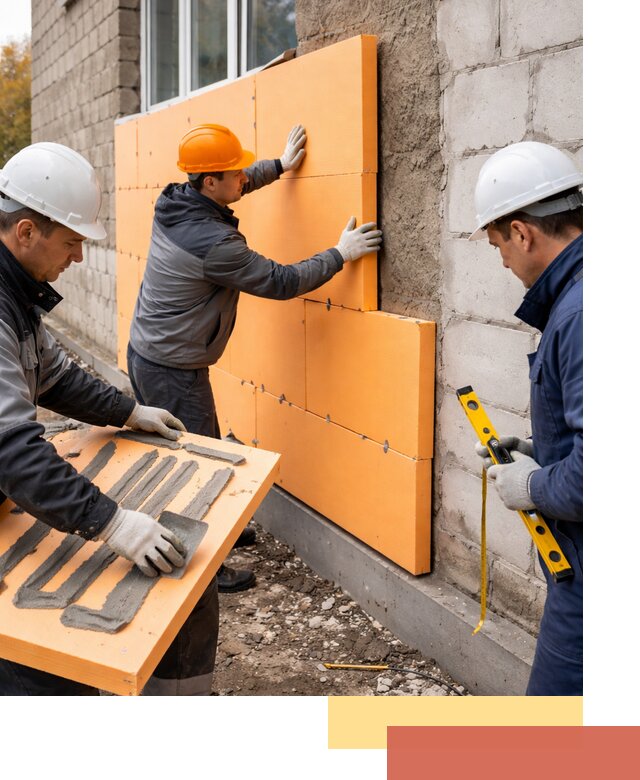 Утепление фасада пеноплексом под ключ в Комсомольске-на-Амуре