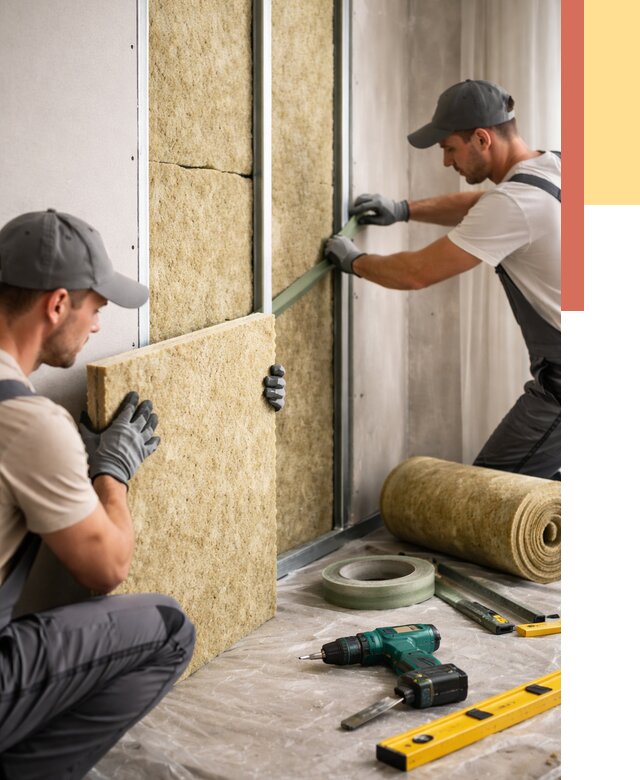 Шумоизоляция стен в Комсомольске-на-Амуре под ключ от 1888 руб. | ОТДЕЛОЧНИК-Кмс