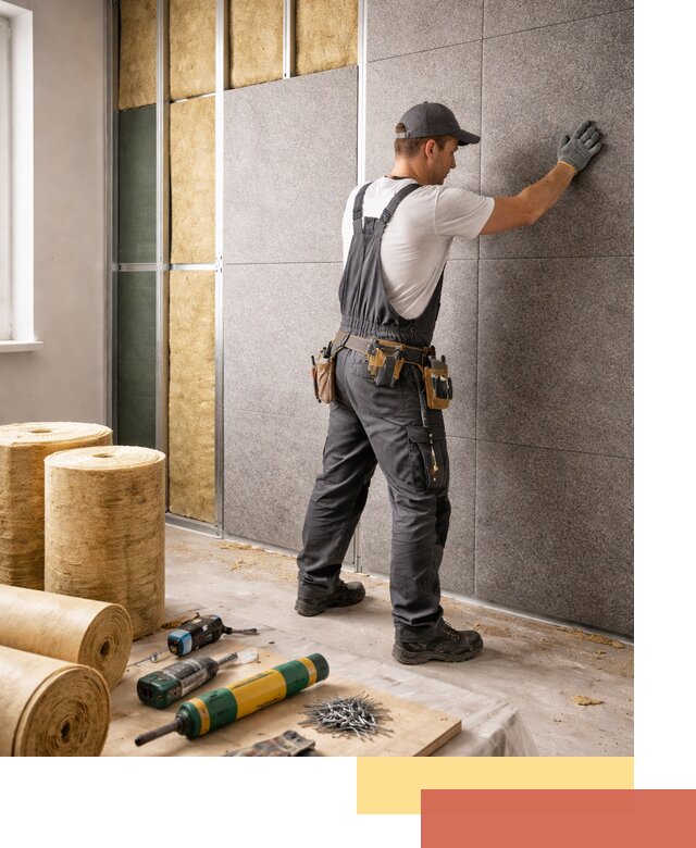 Профессиональная шумоизоляция стен в Комсомольске-на-Амуре для квартиры и офиса