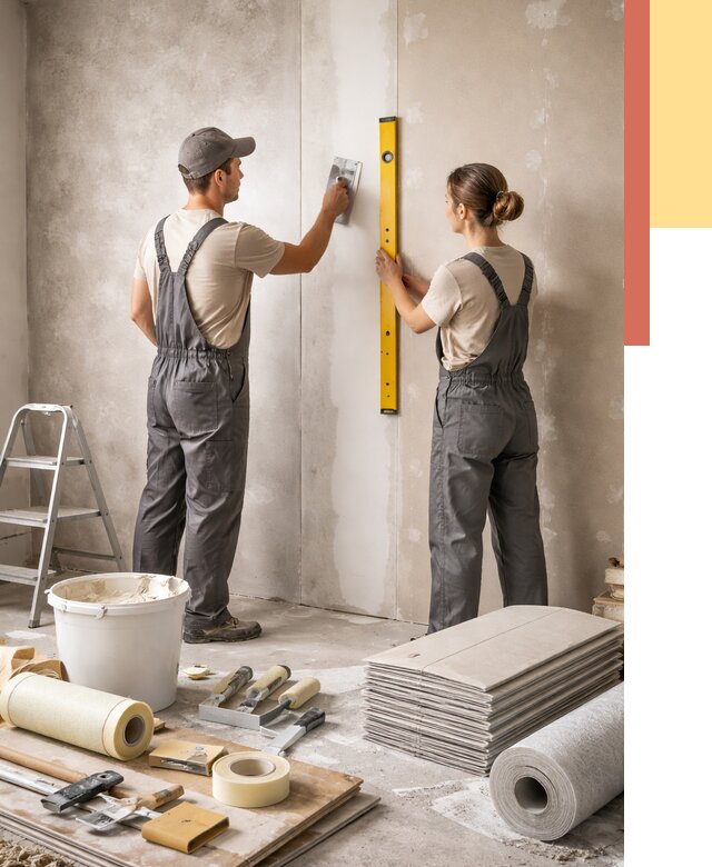 Отделка стен в Комсомольске-на-Амуре от 1531 руб/м² — недорого, быстро, под ключ | ОТДЕЛОЧНИК-Кмс