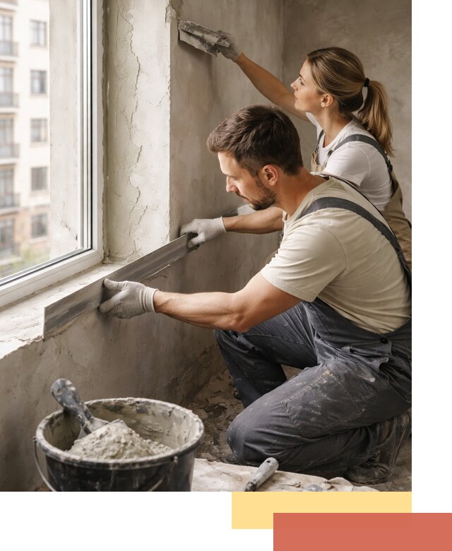 Штукатурка откосов дверей и окон профессионально в Комсомольске-на-Амуре