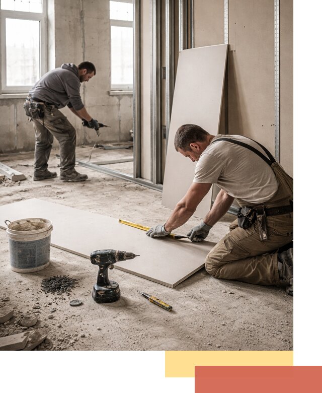 Кладка перегородок из ПГП под ключ в Комсомольске-на-Амуре