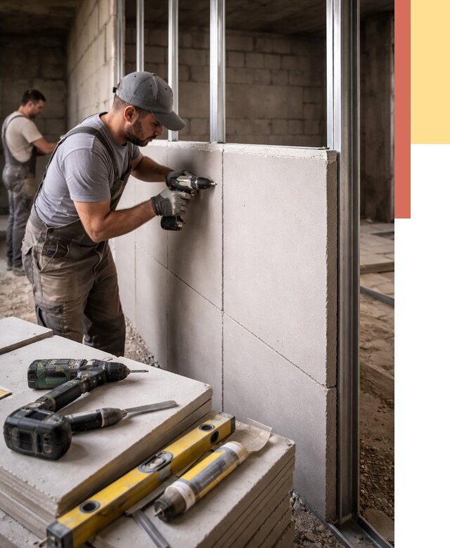 Кладка влагостойких перегородок ПГП в Комсомольске-на-Амуре от 1224 руб. под ключ | ОТДЕЛОЧНИК-Кмс