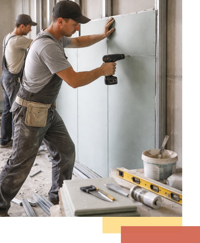 Кладка влагостойких перегородок ПГП в Комсомольске-на-Амуре