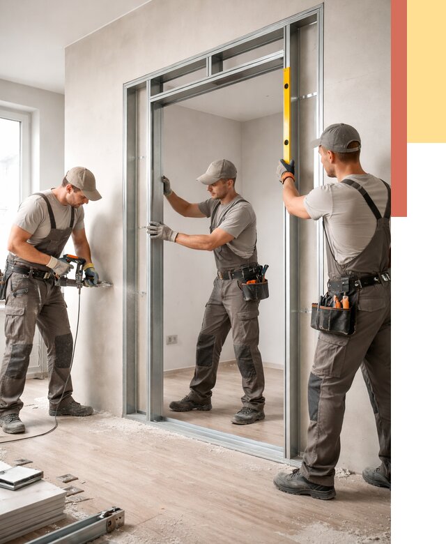 Устройство дверного проема в перегородке в Комсомольске-на-Амуре от 4592 руб. под ключ | ОТДЕЛОЧНИК-Кмс